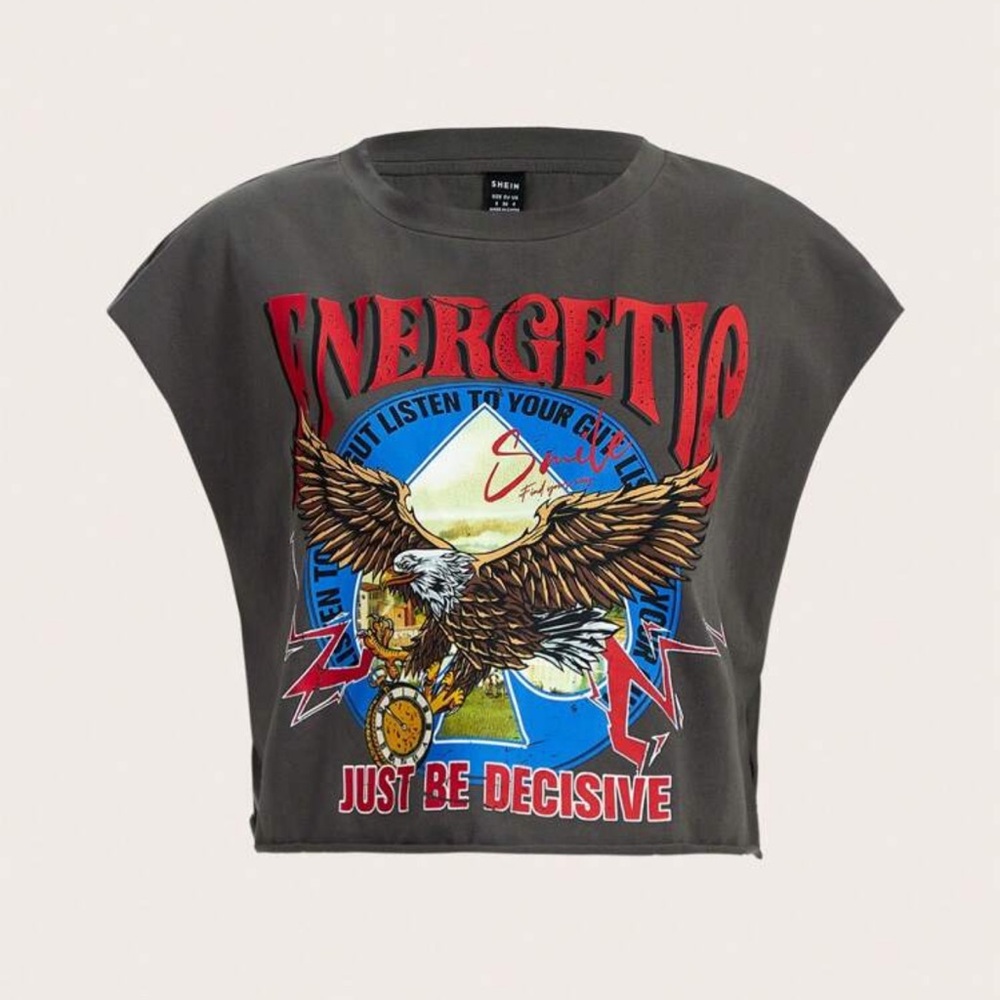 Energetic Graphic Tee - Gray